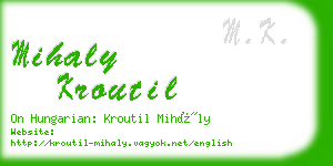 mihaly kroutil business card